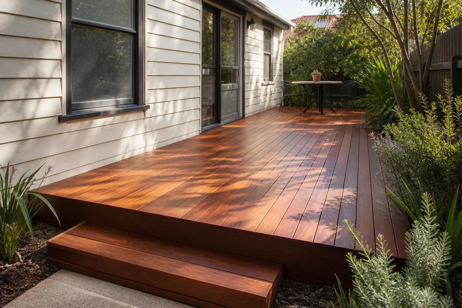 Illustrative unbranded timber-deck restoration concept
