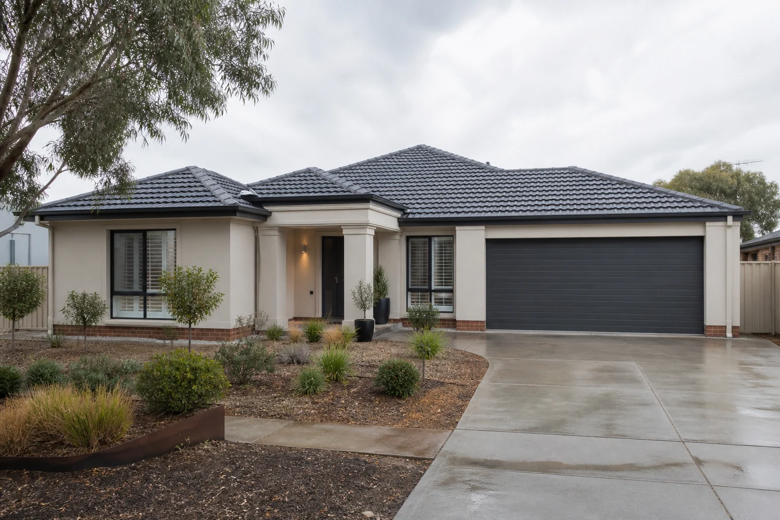 Illustrative unbranded home-exterior finish concept